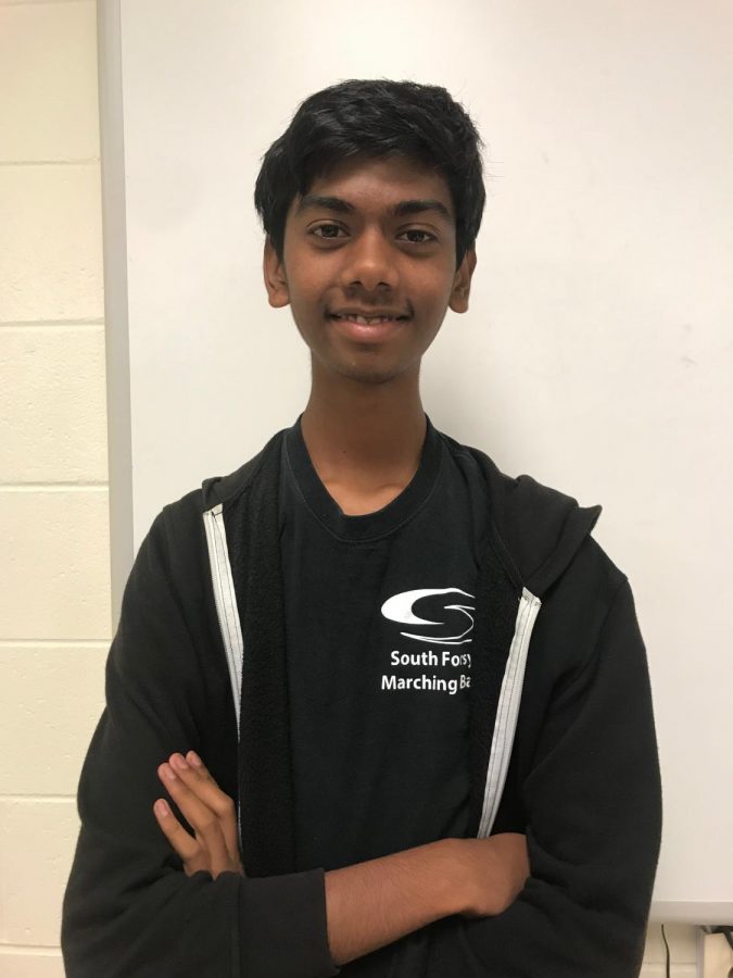 Naveen Madhavan is also a freshman who has found joy and relief in band and music.