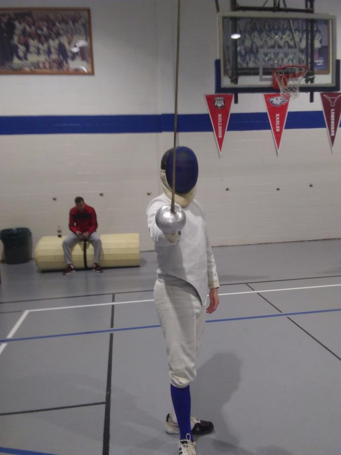 Team captain Liam Duyvelaar displays the fencing outfit. I liked the thought of playing with swords, Liam Duyvelaar. So I tried it and loved it.