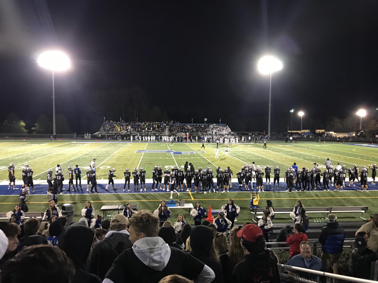 Sea of green. On their home turf, the War Eagles take on West for the last game of the regular season as well as senior night.