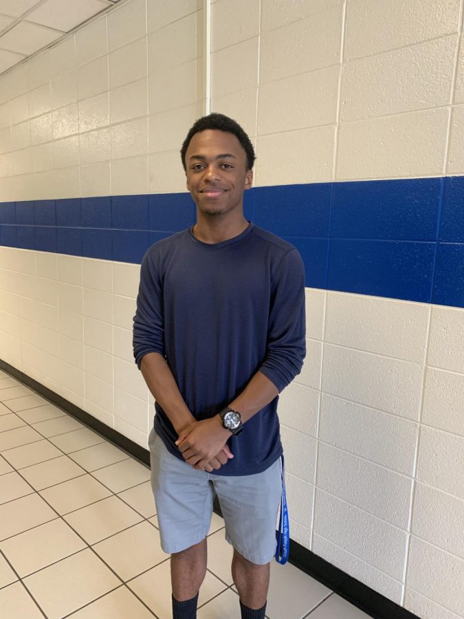 President Bryan Walker. All smiles discussing the club he runs, Black Student Association. This senior at South is very passionate about his ideas and hopes that this club is benefiting all in the school.