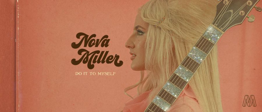 Cover+art+for+single.+Nova+Miller+poses+with+her+guitar+in+front+of+a+pink+background+for+her+single+Do+It+To+Myself.+The+single+helps+to+recognize+toxic+behavior.+