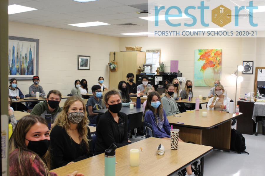 Fighting Covid in the Classroom. While it is not a requirement for students to wear masks at South Forsyth, many students prefer to wear masks to protect themselves and others from exposure. While was different experience going to school last year when compared to this year, many students are thankful for the opportunity to attend face to face school for the 2020-2021 year. 