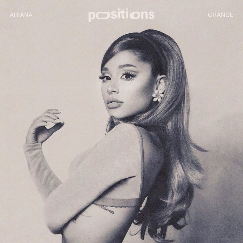 An alternate photo of the "Positions" album cover. Grande returns back to a black and white album cover theme similar to "Dangerous Woman," "My Everything," and "Yours Truly." She released additional alternate photos on Instagram soon after the release of the album.