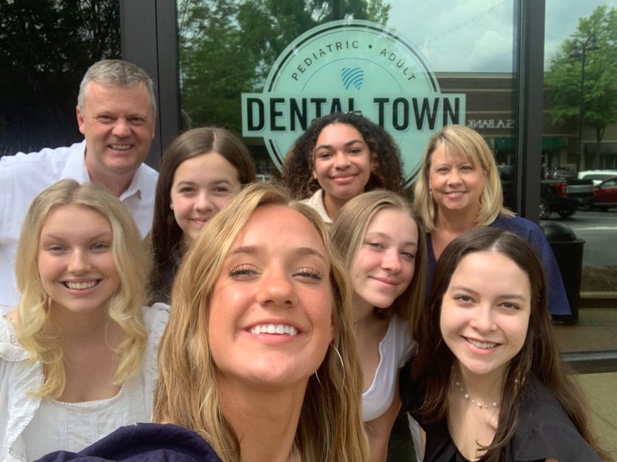 Pearly whites. Hilton poses with her team at her Dental Town Internship. She loved the experiences, opportunities, and friendships she has created with this memorable internship.