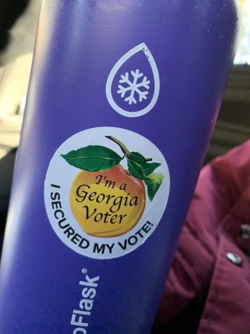 Im a Georgia Voter. Georgia polling places provide stickers for voters after voting. These stickers are a sense of pride for many Georgian voters.