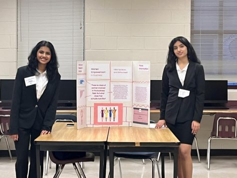 As part of the American Enterprise Project, Nikki Garikota and Sritha Neeli work to promote female entrepreneurship. Through a combination of workshops, interviews, and a social media campaign, Garikota and Neeli educated students and many others about the importance of female business leadership.