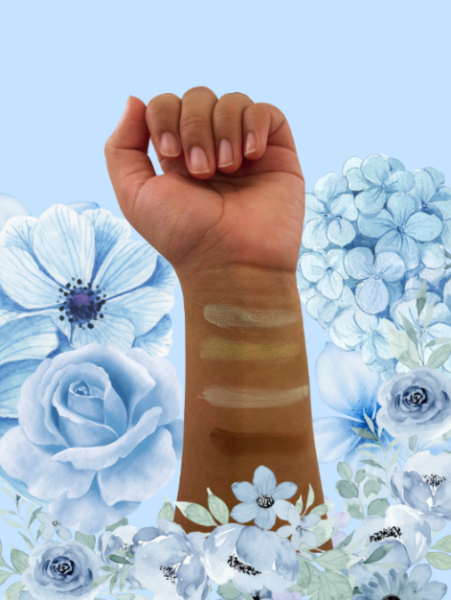 An example of a shade “match” on skin with a darker skin tone. (Ayati Yadav)
