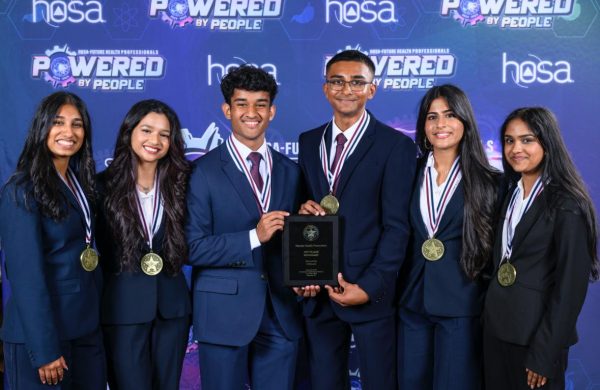 The Mind & Unwind team after their first place win at ILC (Saanvi Naredla).